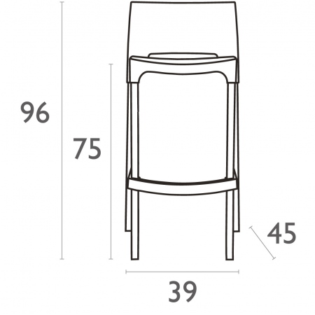 Siesta Gio 75 kruk rood