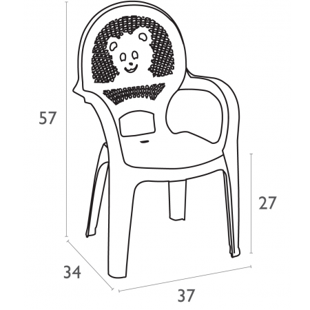 Siesta Panda kindertuinstoel wit Siesta Panda kindertuinstoel wit