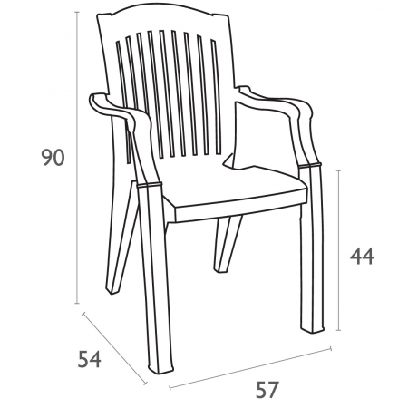 Siesta Classic tuinstoel wit