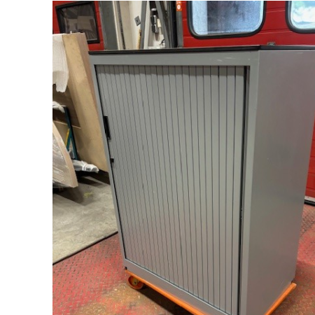 Assenburg roldeurkast 80 x 47 x 108 cm, kleur zilver Assenburg roldeurkast 80 x 47 x 108 cm, kleur zilver