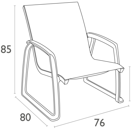 Siesta Pacific Lounge Armchair Donkergrijs - Zwart Siesta Pacific Lounge Armchair Donkergrijs - Zwart