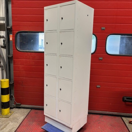 2-koloms lockerkast 60x50x195 cm wit (107236) 2-koloms lockerkast 60x50x195 cm wit (107236)