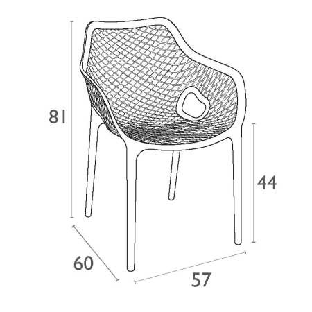 Siesta Air XL topdesign buitenstoel, olijfgroen Siesta Air XL topdesign buitenstoel, olijfgroen