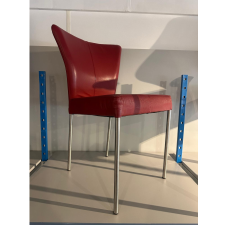 Vlinderstoel in rood leder