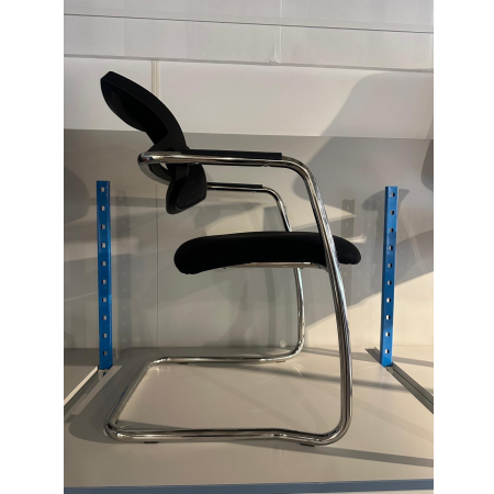GKS vergaderstoel - zwart/chroom