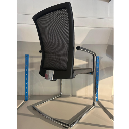 Steelcase sledestoel - netweave met leer