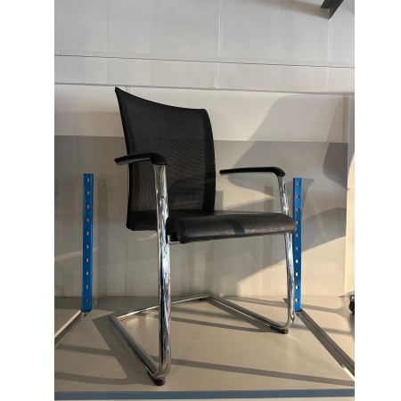 Steelcase sledestoel - netweave met leer