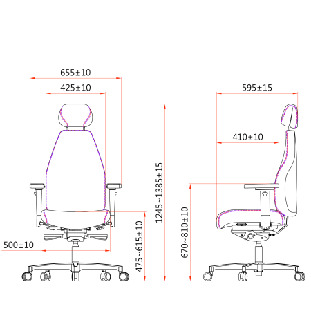 Therapod® X HR bureaustoel – in Fenice 601 lichtgrijs (wolvilt) Therapod® X HR bureaustoel – in Fenice 601 lichtgrijs (wolvilt)