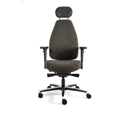 Therapod® X HR bureaustoel – in Fenice 603 donkergrijs (wolvilt)