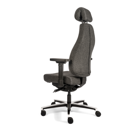 Therapod® X HR bureaustoel – in Fenice 603 donkergrijs (wolvilt)