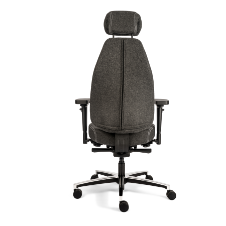 Therapod® X HR bureaustoel – in Fenice 603 donkergrijs (wolvilt)