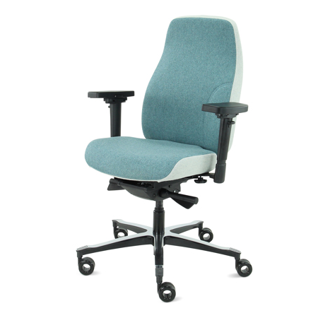 Therapod® X2 bureaustoel - azuurblauw/grijs