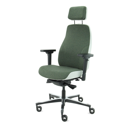 Therapod® X2 HR bureaustoel - olijfgroen/grijs