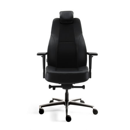 B1 24-uur stoel - Mix van Mirage stof en leder - zwart B1 24-uur stoel - Mix van Mirage stof en leder - zwart