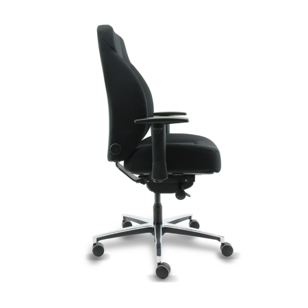 B1 bureaustoel – middelhoge rug, Mirage stof zwart B1 bureaustoel – middelhoge rug, Mirage stof zwart