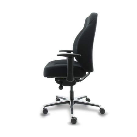 B1 bureaustoel – middelhoge rug, Mirage stof zwart B1 bureaustoel – middelhoge rug, Mirage stof zwart