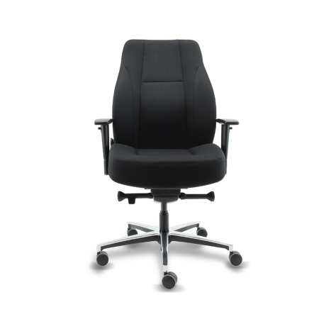B1 bureaustoel – middelhoge rug, Mirage stof zwart B1 bureaustoel – middelhoge rug, Mirage stof zwart