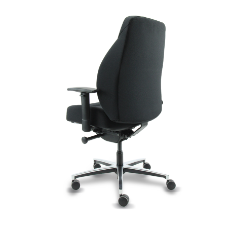 B1 bureaustoel – middelhoge rug, Mirage stof zwart B1 bureaustoel – middelhoge rug, Mirage stof zwart