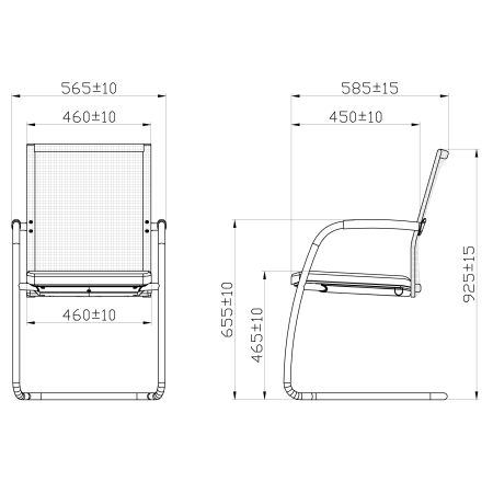 F130 SB sledestoel F130 SB sledestoel