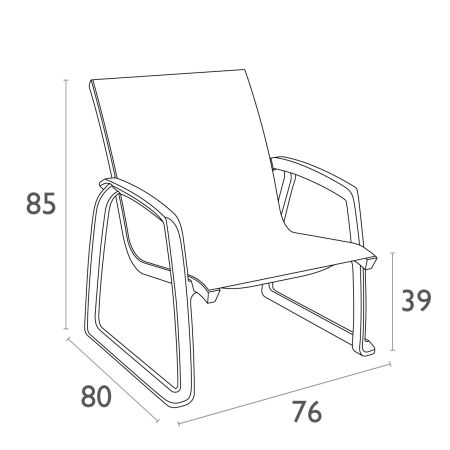 Siesta Pacific Lounge Armchair Taupe - Taupe