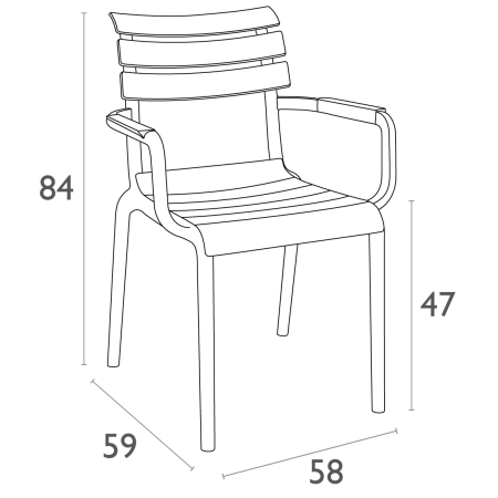 Siesta Paris stoel Olijfgroen