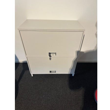 Steelcase klapdeurkast - wit