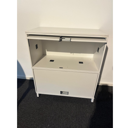Steelcase klapdeurkast - wit