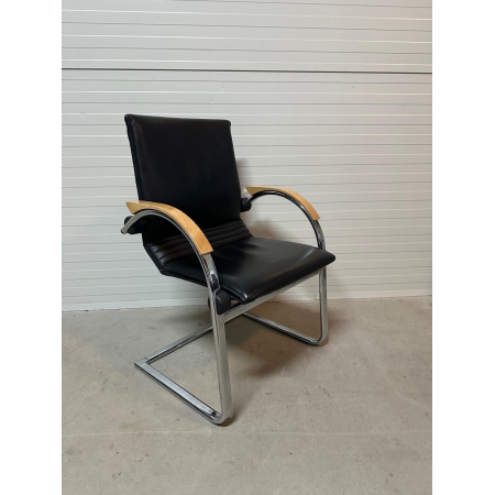 Ahrend Aura slede vergaderstoel - leer