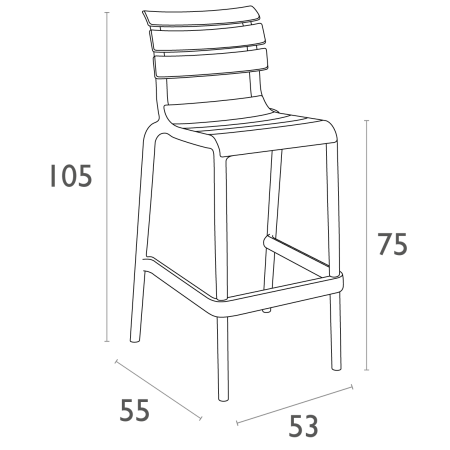 Siesta Helen Bar 75 Wit