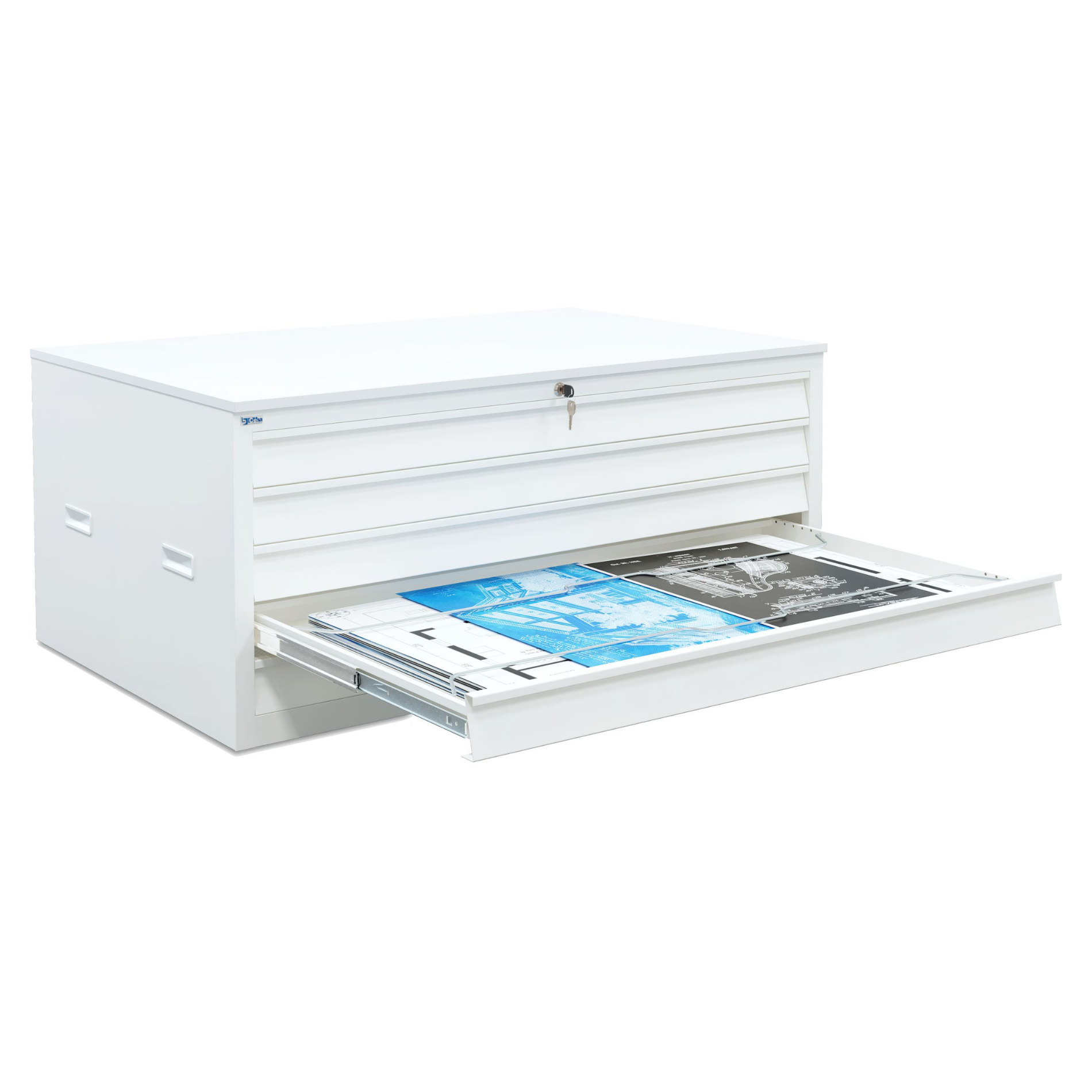 CH TEK130 tekening ladekast zonder topblad - 130x55x90 cm - A0 formaat