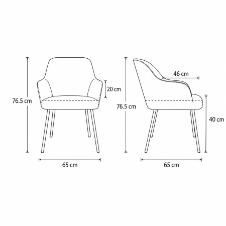 CS Lola vierpoots lounge stoel - middelhoge kuip | zithoogte 40 cm