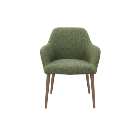 CS Lola vierpoots stoel hout – middelhoge kuip | zithoogte 48 cm