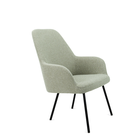 CS Lola vierpoots lounge stoel – hoge kuip | zithoogte 40 cm