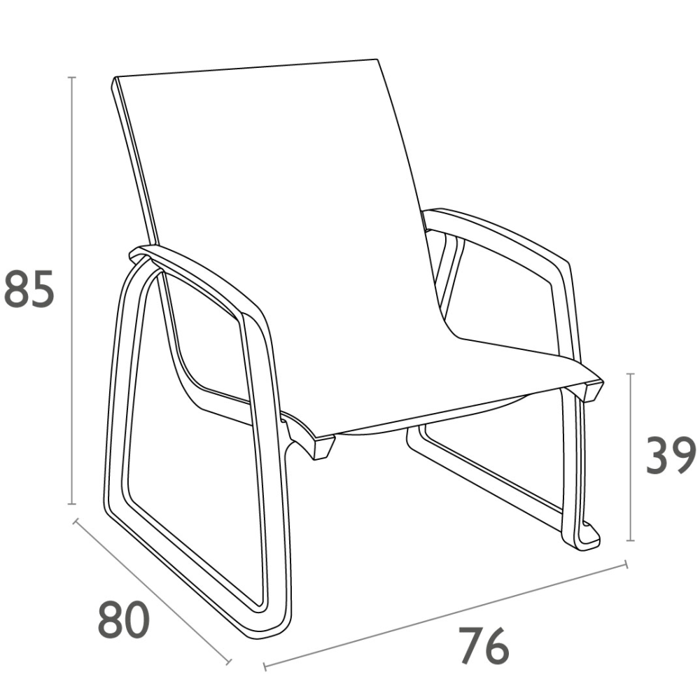 Aanbieding – Siesta Pacific Lounge Armchair | donkergrijs - zwart (ACTIE)