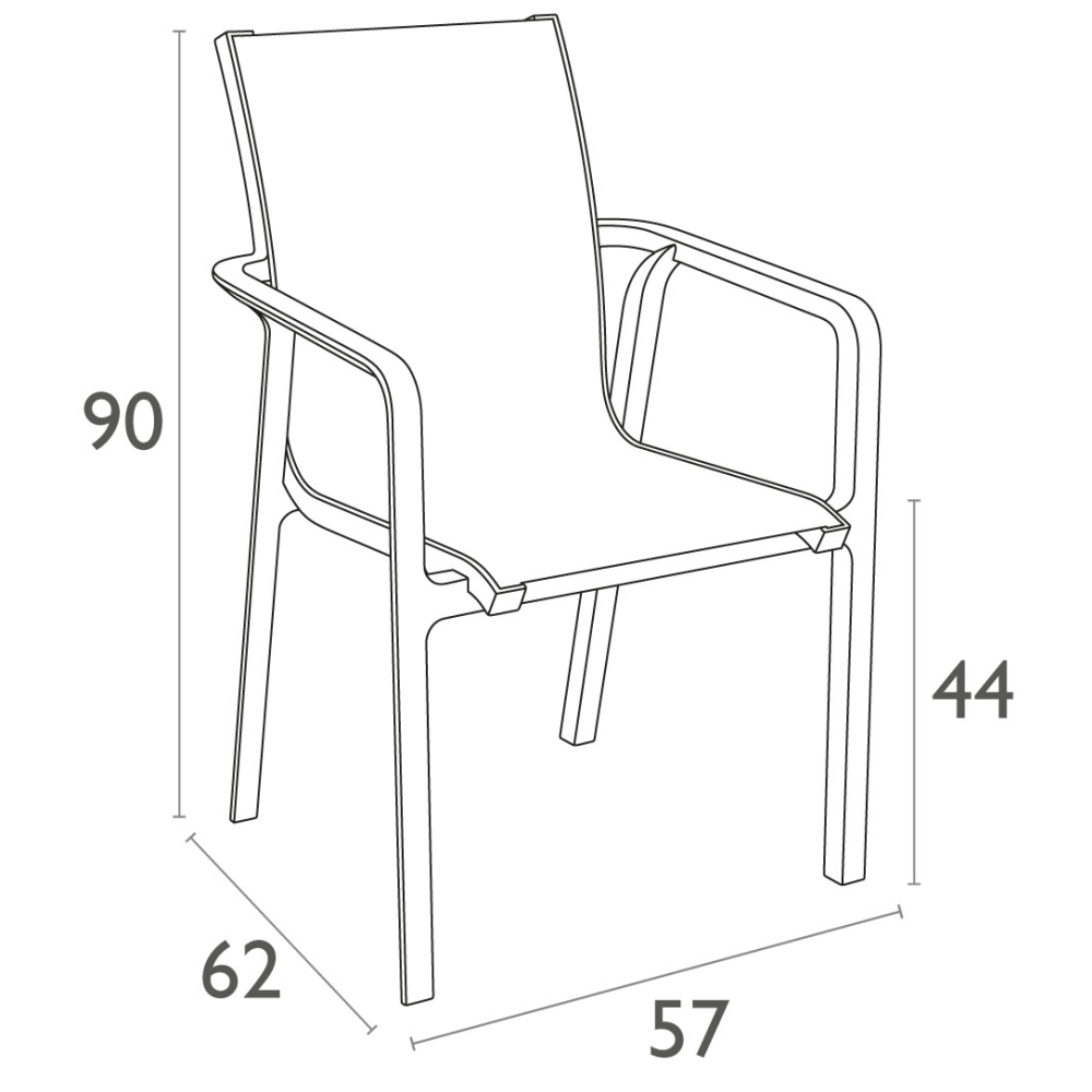 Aanbieding – Siesta Pacific Armchair | donkergrijs - zwart (ACTIE)