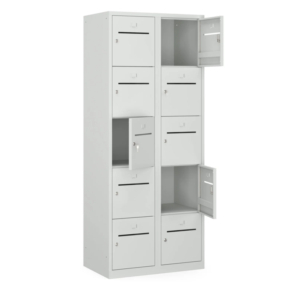 CH Locker / Helmkast PHTB 2.10 – 10-deurs – 195x80x50 cm – RAL 7035
