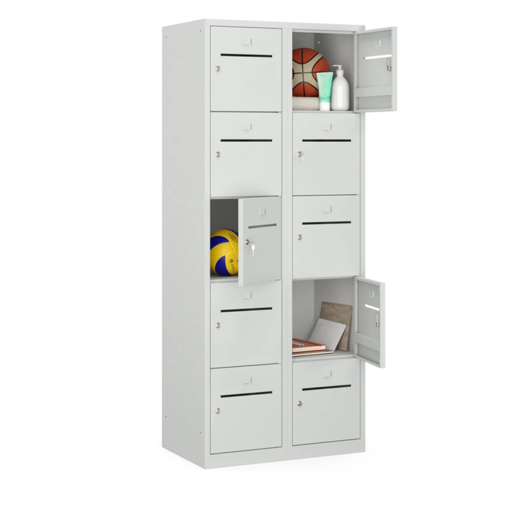 CH Locker / Helmkast PHTB 2.10 – 10-deurs – 195x80x50 cm – RAL 7035