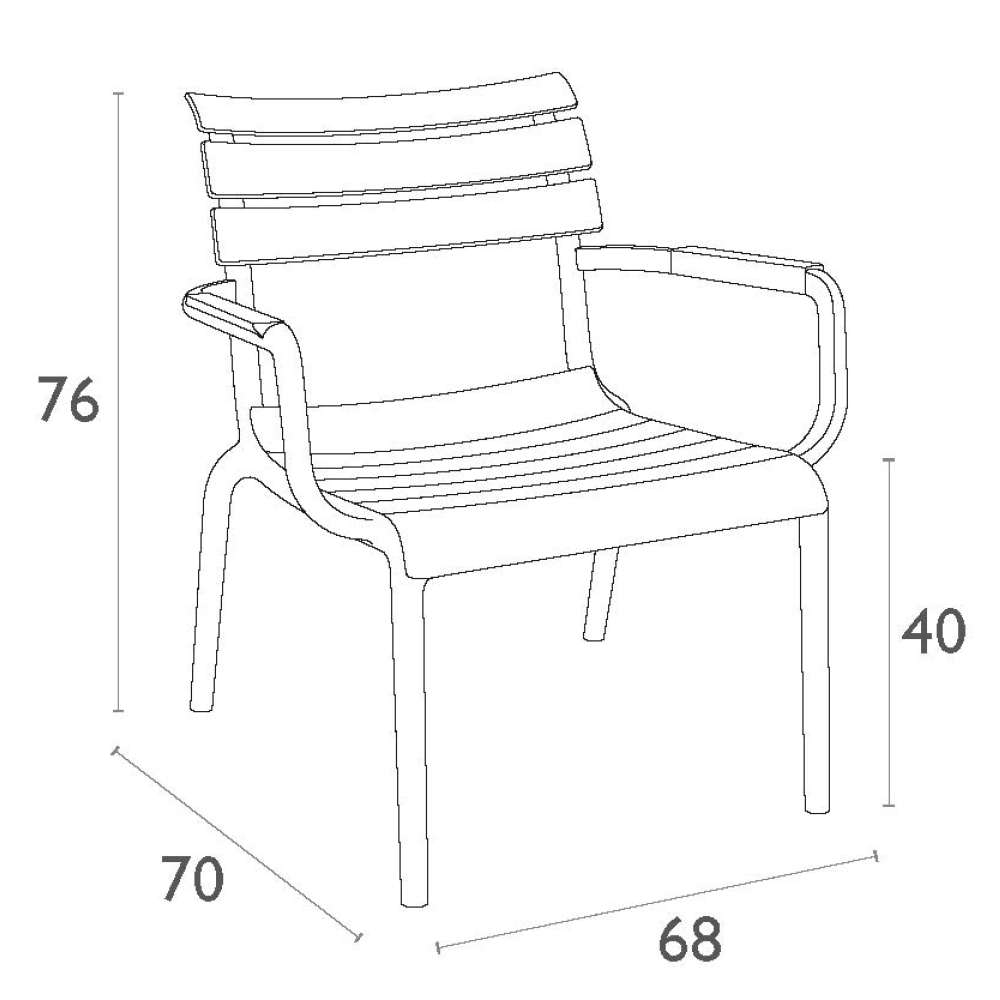 Siesta Paris Lounge Armchair donkergrijs